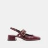 PATZY HEELS OXBLOOD EMBOSSED LEATHER(Patzy Heels Oxblood Embossed Leather)