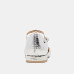 PEATY FLATS SILVER DISTRESSED LEATHER(Peaty Flats Silver Distressed Leather) -Dolce Vita Shop DOLCEVITA FLATS PEATY SILVER DISTRESSED LEATHER 05