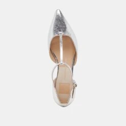 PEATY FLATS SILVER DISTRESSED LEATHER(Peaty Flats Silver Distressed Leather) -Dolce Vita Shop DOLCEVITA FLATS PEATY SILVER DISTRESSED LEATHER 06