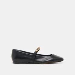 RADYA BALLET FLATS BLACK LEATHER(Radya Ballet Flats Black Leather)