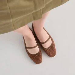 RAEVEN BALLET FLATS MID BROWN TULLE(Raeven Ballet Flats Mid Brown Tulle) 15 RAEVEN BALLET FLATS MID BROWN TULLE(Raeven Ballet Flats Mid Brown Tulle) -Dolce Vita Shop DOLCEVITA FLATS RAEVEN MIDBROWNTULLE ONFOOT 04