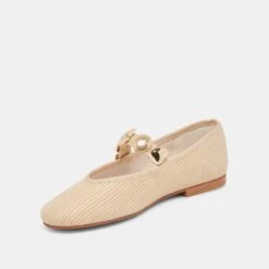 RELAN BALLET FLATS LT NATURAL RAFFIA(Relan Ballet Flats Lt Natural Raffia) -Dolce Vita Shop DOLCEVITA FLATS RELAN LTNATURALRAFFIA 08