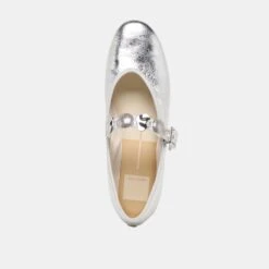 RELAN BALLET FLATS SILVER DISTRESSED LEATHER(Relan Ballet Flats Silver Distressed Leather) -Dolce Vita Shop DOLCEVITA FLATS RELAN SILVERLEATHER 06