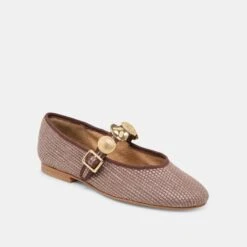 RELAN BALLET FLATS WALNUT RAFFIA(Relan Ballet Flats Walnut Raffia) -Dolce Vita Shop DOLCEVITA FLATS RELAN WALNUTRAFFIA 01