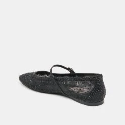 REYES CRYSTAL BALLET FLATS BLACK MESH(Reyes Crystal Ballet Flats Black Mesh) -Dolce Vita Shop DOLCEVITA FLATS REYESCRYSTAL BLACKMESH 09