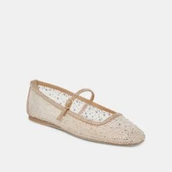 REYES CRYSTAL BALLET FLATS GOLD MESH(Reyes Crystal Ballet Flats Gold Mesh) -Dolce Vita Shop DOLCEVITA FLATS REYESCRYSTAL GOLDMESH 01