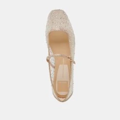 REYES CRYSTAL BALLET FLATS GOLD MESH(Reyes Crystal Ballet Flats Gold Mesh) -Dolce Vita Shop DOLCEVITA FLATS REYESCRYSTAL GOLDMESH 06