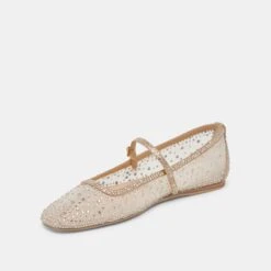 REYES CRYSTAL BALLET FLATS GOLD MESH(Reyes Crystal Ballet Flats Gold Mesh) -Dolce Vita Shop DOLCEVITA FLATS REYESCRYSTAL GOLDMESH 08