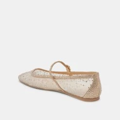 REYES CRYSTAL BALLET FLATS GOLD MESH(Reyes Crystal Ballet Flats Gold Mesh) -Dolce Vita Shop DOLCEVITA FLATS REYESCRYSTAL GOLDMESH 09