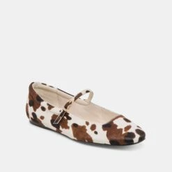 REYES BALLET FLATS COCOA TAURUS CALF HAIR(Reyes Flats Cocoa Taurus Calf Hair) -Dolce Vita Shop DOLCEVITA FLATS REYES COCOATAURUSCALFHAIR 01