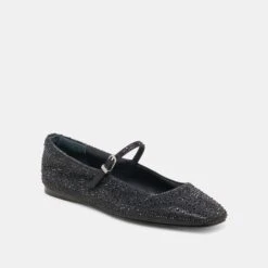 REYES CRYSTAL BALLET FLATS BLACK METALLIC CRYSTAL(Reyes Crystal Ballet Flats Black Metallic Crystal) -Dolce Vita Shop DOLCEVITA FLATS REYES CRYSTAL BLACK METALLIC CRYSTAL 01