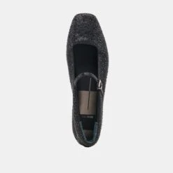 REYES CRYSTAL BALLET FLATS BLACK METALLIC CRYSTAL(Reyes Crystal Ballet Flats Black Metallic Crystal) -Dolce Vita Shop DOLCEVITA FLATS REYES CRYSTAL BLACK METALLIC CRYSTAL 06