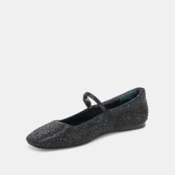 REYES CRYSTAL BALLET FLATS BLACK METALLIC CRYSTAL(Reyes Crystal Ballet Flats Black Metallic Crystal) -Dolce Vita Shop DOLCEVITA FLATS REYES CRYSTAL BLACK METALLIC CRYSTAL 08