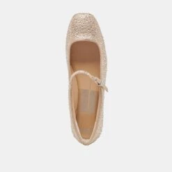REYES CRYSTAL BALLET FLATS LIGHT GOLD CRYSTAL(Reyes Crystal Ballet Flats Light Gold Crystal) -Dolce Vita Shop DOLCEVITA FLATS REYES CRYSTAL LIGHT GOLD CRYSTAL 06