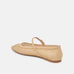 REYES BALLET FLATS LT NATURAL WOVEN RAFFIA(Reyes Flats Lt Natural Woven Raffia) -Dolce Vita Shop DOLCEVITA FLATS REYES LTNATURALWOVENRAFFIA 09