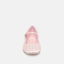 REYES X BYRDIE GOLF WIDE BALLET FLATS PINK PLAID GINGHAM(Reyes X Byrdie Golf Wide Ballet Flats Pink Plaid Gingham) -Dolce Vita Shop DOLCEVITA FLATS REYES PINKPLAIDGINGHAM 04 7d062e3f b161 4786 8900 4c63866db7eb