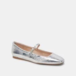 REYES BALLET FLATS SILVER DISTRESSED LEATHER(Reyes Flats Silver Distressed Leather) -Dolce Vita Shop DOLCEVITA FLATS REYES SILVERDISTRESSEDLEATHER 1