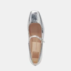 REYES BALLET FLATS SILVER DISTRESSED LEATHER(Reyes Flats Silver Distressed Leather) -Dolce Vita Shop DOLCEVITA FLATS REYES SILVERDISTRESSEDLEATHER 6
