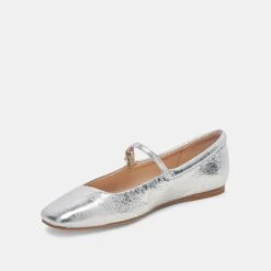 REYES BALLET FLATS SILVER DISTRESSED LEATHER(Reyes Flats Silver Distressed Leather) -Dolce Vita Shop DOLCEVITA FLATS REYES SILVERDISTRESSEDLEATHER 8