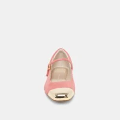 REYES TOE CAP BALLET FLATS CORAL SUEDE(Reyes Toe Cap Ballet Flats Coral Suede) -Dolce Vita Shop DOLCEVITA FLATS REYES TOE CAP CORAL SUEDE 04