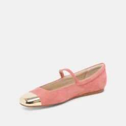REYES TOE CAP BALLET FLATS CORAL SUEDE(Reyes Toe Cap Ballet Flats Coral Suede) -Dolce Vita Shop DOLCEVITA FLATS REYES TOE CAP CORAL SUEDE 08