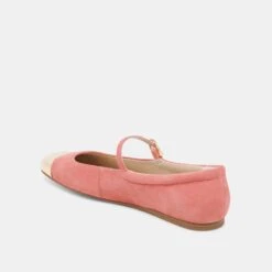 REYES TOE CAP BALLET FLATS CORAL SUEDE(Reyes Toe Cap Ballet Flats Coral Suede) -Dolce Vita Shop DOLCEVITA FLATS REYES TOE CAP CORAL SUEDE 09
