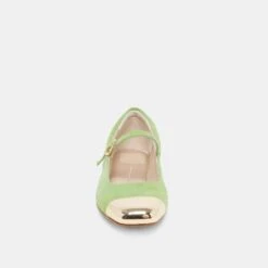 REYES TOE CAP BALLET FLATS LIME SUEDE(Reyes Toe Cap Ballet Flats Lime Suede) -Dolce Vita Shop DOLCEVITA FLATS REYES TOE CAP LIME SUEDE 04