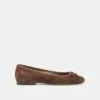 RITLA BALLET FLATS DK BROWN SUEDE(Ritla Ballet Flats Dk Brown Suede)