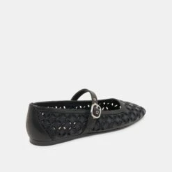 RODNI EYELET PERF BALLET FLATS BLACK LEATHER(Rodni Eyelet Perf Ballet Flats Black Leather) -Dolce Vita Shop DOLCEVITA FLATS RODNIEYELETPERF BLACKLEATHER 03