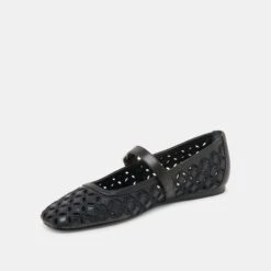 RODNI EYELET PERF BALLET FLATS BLACK LEATHER(Rodni Eyelet Perf Ballet Flats Black Leather) -Dolce Vita Shop DOLCEVITA FLATS RODNIEYELETPERF BLACKLEATHER 08