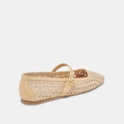 RODNI EYELET PERF BALLET FLATS LT NATURAL WOVEN RAFFIA(Rodni Eyelet Perf Ballet Flats Lt Natural Woven Raffia) -Dolce Vita Shop DOLCEVITA FLATS RODNIEYELETPERF LTNATURALWOVENRAFFIA 03