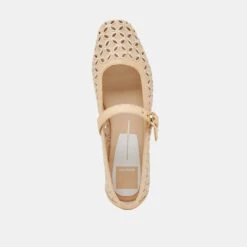 RODNI EYELET PERF BALLET FLATS LT NATURAL WOVEN RAFFIA(Rodni Eyelet Perf Ballet Flats Lt Natural Woven Raffia) -Dolce Vita Shop DOLCEVITA FLATS RODNIEYELETPERF LTNATURALWOVENRAFFIA 06
