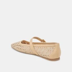 RODNI EYELET PERF BALLET FLATS LT NATURAL WOVEN RAFFIA(Rodni Eyelet Perf Ballet Flats Lt Natural Woven Raffia) -Dolce Vita Shop DOLCEVITA FLATS RODNIEYELETPERF LTNATURALWOVENRAFFIA 09