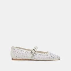 RODNI EYELET PERF BALLET FLATS TRUE WHITE LEATHER(Rodni Eyelet Perf Ballet Flats True White Leather)