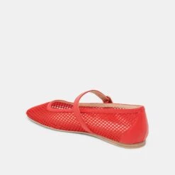 RODNI MESH BALLET FLATS CHILI WOVEN MESH(Rodni Mesh Ballet Flats Chili Woven Mesh) -Dolce Vita Shop DOLCEVITA FLATS RODNIMESH REDWOVENMESH 09