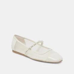 ROLLIN PEARL BALLET FLATS WHITE MESH(Rollin Pearl Ballet Flats White Mesh) -Dolce Vita Shop DOLCEVITA FLATS ROLLINPEARL WHITEMESH 01