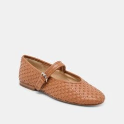 ROSLYN WOVEN BALLET FLATS SADDLE WOVEN LEATHER(Roslyn Woven Ballet Flats Saddle Woven Leather) -Dolce Vita Shop DOLCEVITA FLATS ROSLYNWOVEN SADDLEWOVENLEATHER 01