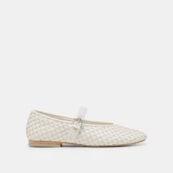 ROSLYN WOVEN BALLET FLATS TRUE WHITE WOVEN LEATHER(Roslyn Woven Ballet Flats True White Woven Leather)