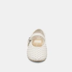 ROSLYN WOVEN BALLET FLATS TRUE WHITE WOVEN LEATHER(Roslyn Woven Ballet Flats True White Woven Leather) -Dolce Vita Shop DOLCEVITA FLATS ROSLYNWOVEN TRUEWHITEWOVENLEATHER 04
