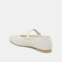 ROSLYN WOVEN BALLET FLATS TRUE WHITE WOVEN LEATHER(Roslyn Woven Ballet Flats True White Woven Leather) -Dolce Vita Shop DOLCEVITA FLATS ROSLYNWOVEN TRUEWHITEWOVENLEATHER 09