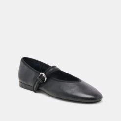 ROSLYN BALLET FLATS BLACK LEATHER(Roslyn Ballet Flats Black Leather) -Dolce Vita Shop DOLCEVITA FLATS ROSLYN BLACK LEATHER 01