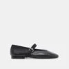 ROSLYN BALLET FLATS BLACK LEATHER(Roslyn Ballet Flats Black Leather)