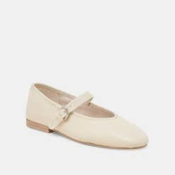 ROSLYN BALLET FLATS CREME LEATHER(Roslyn Ballet Flats Creme Leather) -Dolce Vita Shop DOLCEVITA FLATS ROSLYN CREME LEATHER 01