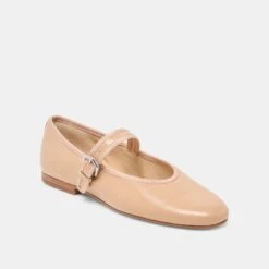 ROSLYN BALLET FLATS LIGHT TAN LEATHER(Roslyn Ballet Flats Light Tan Leather) -Dolce Vita Shop DOLCEVITA FLATS ROSLYN LIGHTTANLEATHER 01