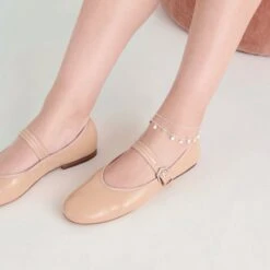 ROSLYN BALLET FLATS LIGHT TAN LEATHER(Roslyn Ballet Flats Light Tan Leather) -Dolce Vita Shop DOLCEVITA FLATS ROSLYN LIGHTTANLEATHER 01