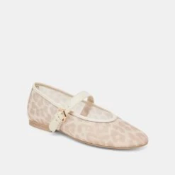 ROSLYN BALLET FLATS WHITE LEOPARD MESH(Roslyn Ballet Flats White Leopard Mesh) -Dolce Vita Shop DOLCEVITA FLATS ROSLYN WHITELEOPARDMESH 01