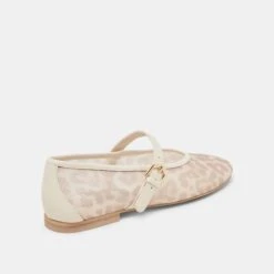 ROSLYN BALLET FLATS WHITE LEOPARD MESH(Roslyn Ballet Flats White Leopard Mesh) -Dolce Vita Shop DOLCEVITA FLATS ROSLYN WHITELEOPARDMESH 03
