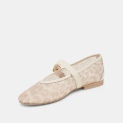 ROSLYN BALLET FLATS WHITE LEOPARD MESH(Roslyn Ballet Flats White Leopard Mesh) -Dolce Vita Shop DOLCEVITA FLATS ROSLYN WHITELEOPARDMESH 08
