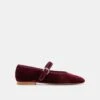 ROSLYN BALLET FLATS WINE VELVET(Roslyn Ballet Flats Wine Velvet)