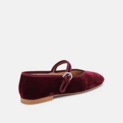 ROSLYN BALLET FLATS WINE VELVET(Roslyn Ballet Flats Wine Velvet) -Dolce Vita Shop DOLCEVITA FLATS ROSLYN WINE VELVET 03